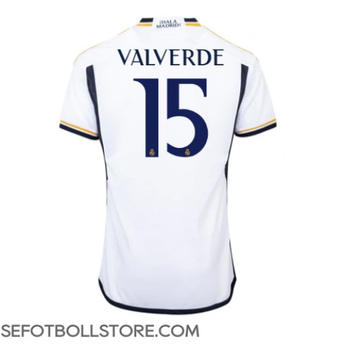 Real Madrid Federico Valverde #15 Replika Hemmatröja 2023-24 Kortärmad